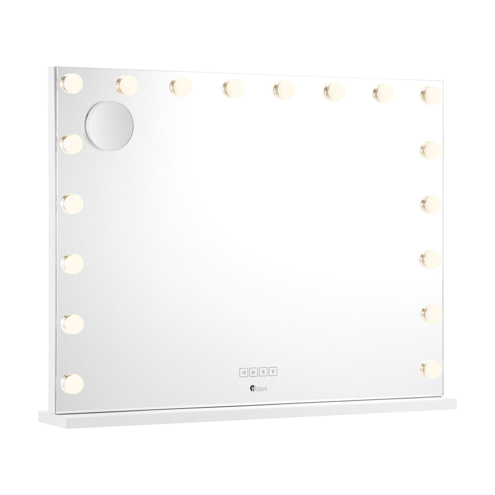 Oikiture Bluetooth Hollywood Makeup Mirrors with LED Light 80x58cm Vanity Mirror-Makeup Mirrors-PEROZ Accessories