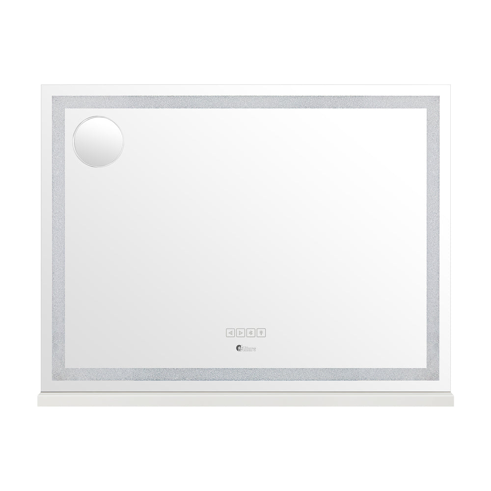 Oikiture Bluetooth Makeup Mirror Crystal LED 80x62cm-Makeup Mirrors-PEROZ Accessories