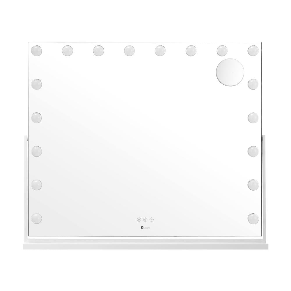 Oikiture Makeup Mirrors LED Bluetooth Rotatable 80x65cm-Makeup Mirrors-PEROZ Accessories