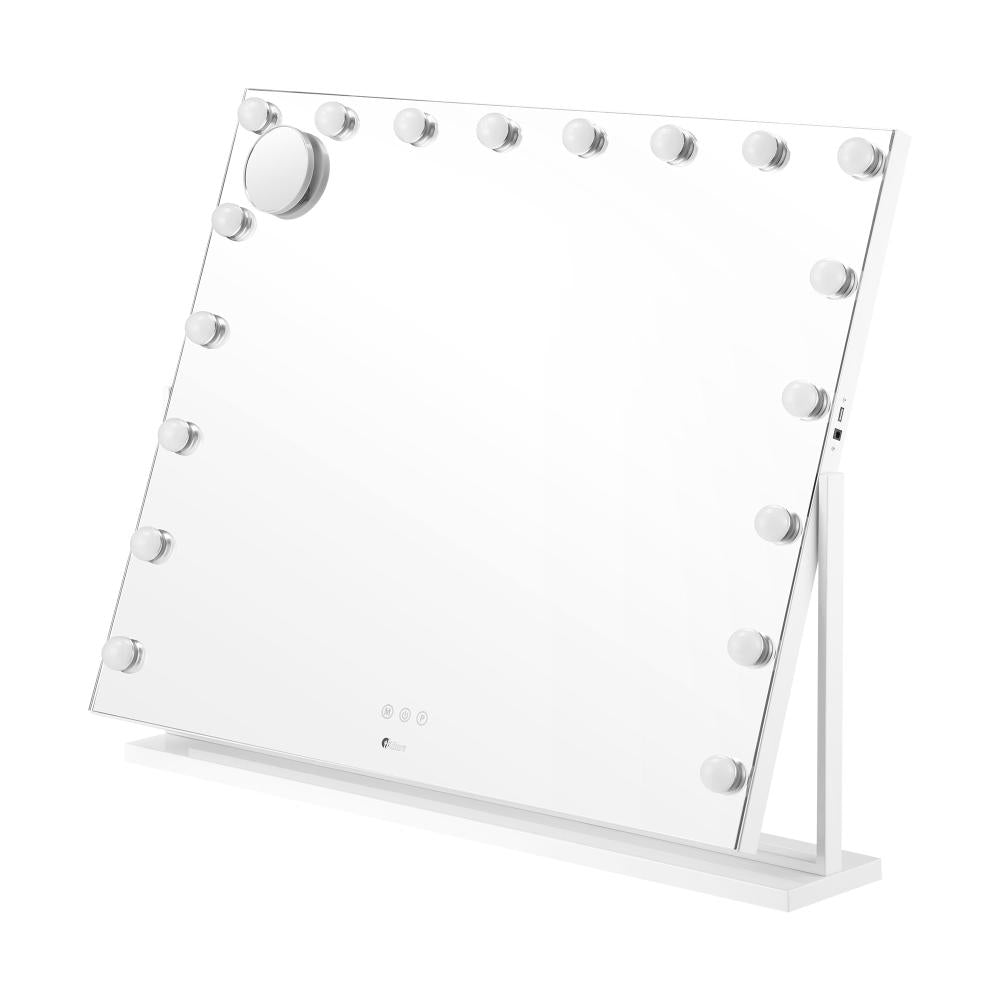 Oikiture Makeup Mirrors LED Bluetooth Rotatable 80x65cm-Makeup Mirrors-PEROZ Accessories