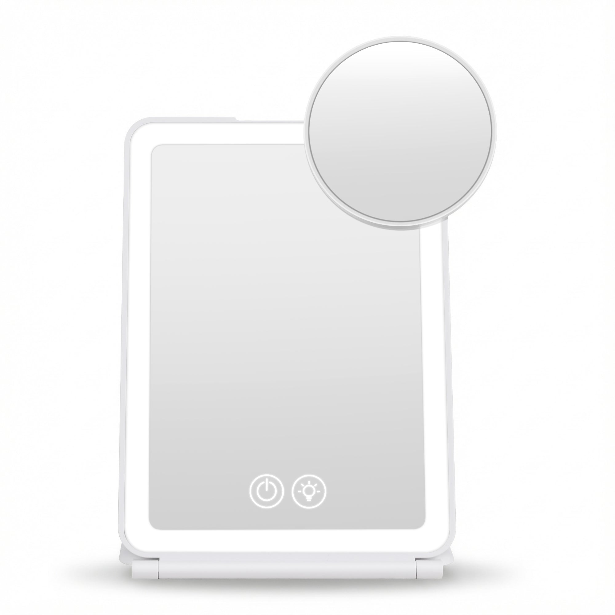 Embellir Portable Travel Makeup Mirror Rechargeable Makeup Mirror with Lights 10x Magnifier White-Health & Beauty > Makeup > Makeup Mirrors-PEROZ Accessories