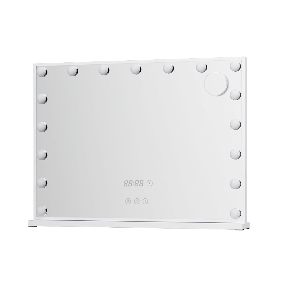 Embellir Makeup Mirror 80x60cm Hollywood Vanity with LED Light Tabletop White-Health & Beauty > Makeup > Makeup Mirrors-PEROZ Accessories