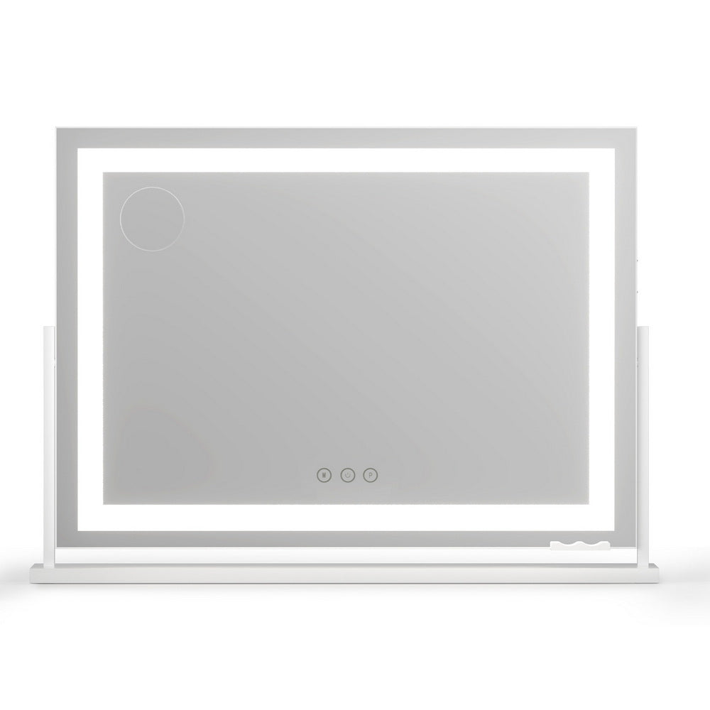 Embellir Makeup Mirror 80x58cm 360~ Rotatable Vanity Mirror with Lights Bright Light Strip Adjustable-Health & Beauty > Makeup > Makeup Mirrors-PEROZ Accessories