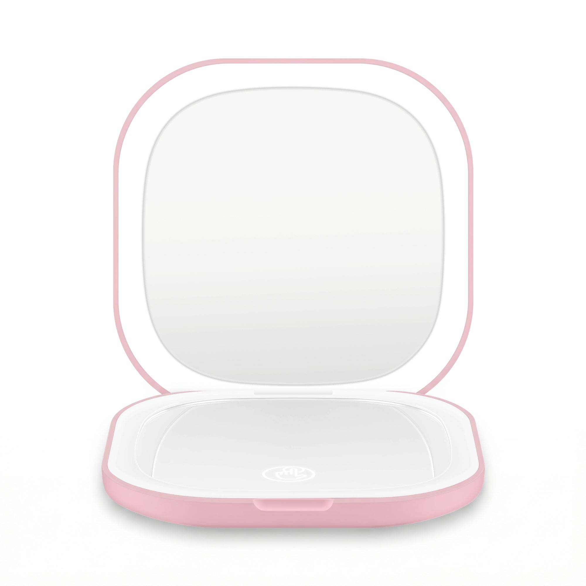 Embellir LED Compact Mirror Lighted Travel Makeup Mirror Pocket-Sized 1x 10x Magnification Square Pink-Health & Beauty > Makeup > Makeup Mirrors-PEROZ Accessories