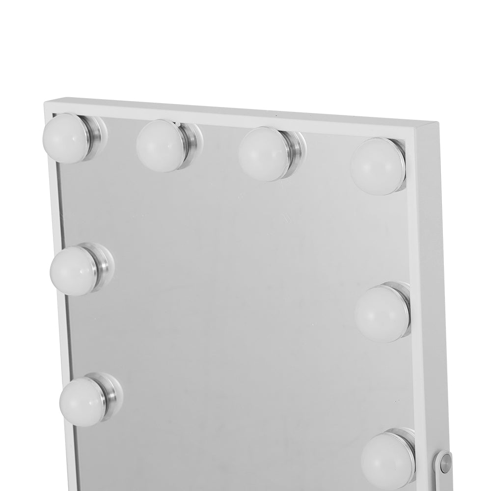 Embellir Bluetooth Makeup Mirror 30x40cm Hollywood Vanity with LED Light White-Home & Garden > Decor > Mirrors-PEROZ Accessories