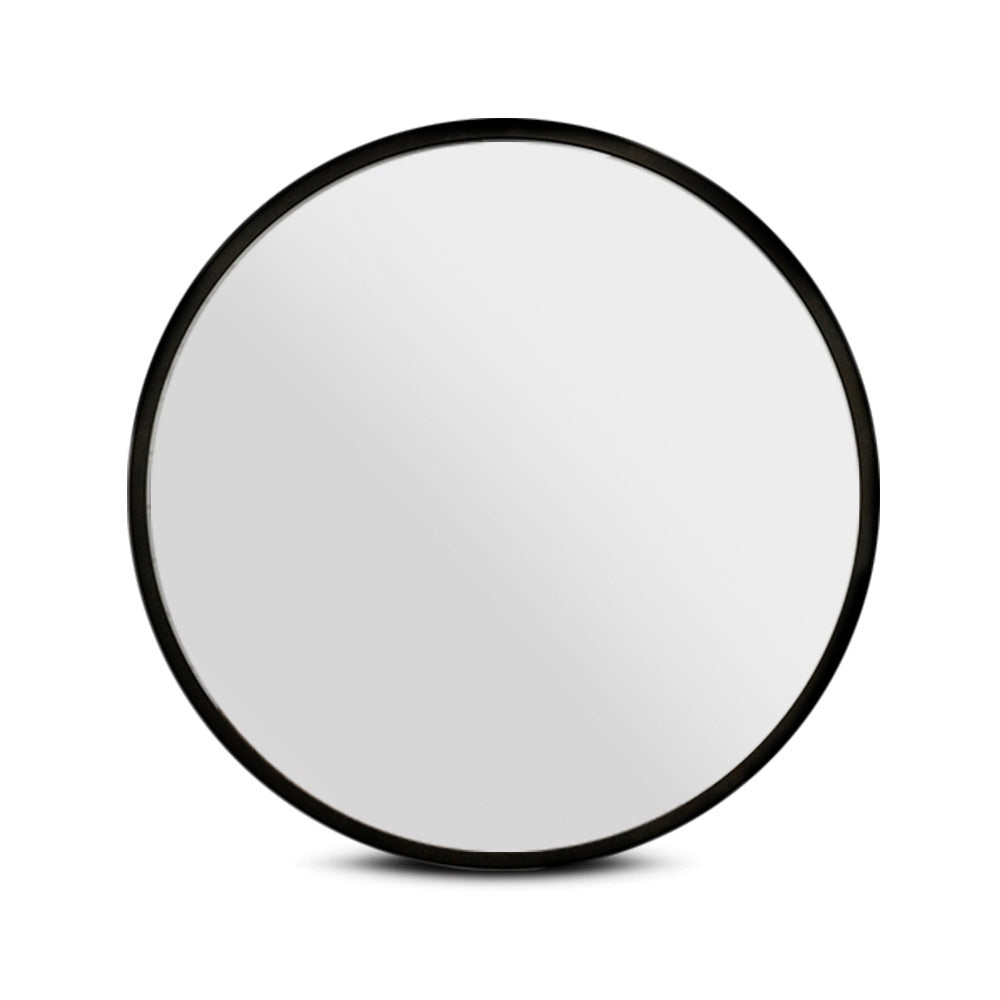 Embellir 2 Wall Mirror Makeup 80cm Home Decor Framed Mirrors Bathroom Round Black-Health & Beauty > Makeup > Makeup Mirrors-PEROZ Accessories