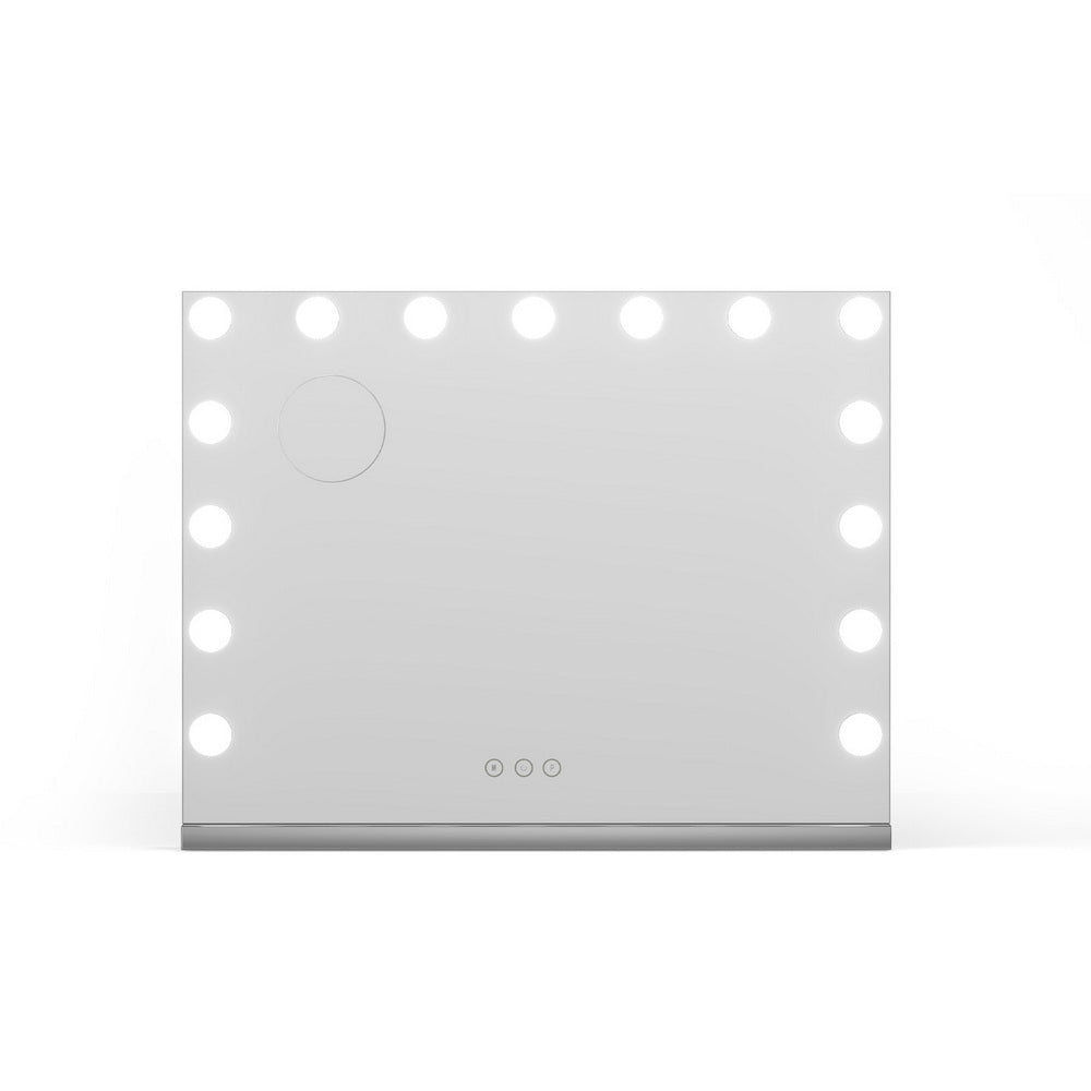 Embellir Makeup Mirror 58x46cm Hollywood Vanity with LED Light Tabletop Wall-Makeup Mirrors-PEROZ Accessories