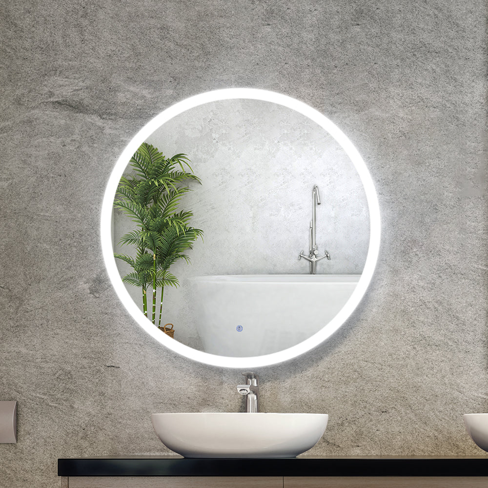 Embellir LED Wall Mirror Bathroom Light 80CM Decor Round decorative Mirrors-Makeup Mirrors-PEROZ Accessories