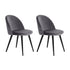 Artiss Dining Chairs Set of 2 Velvet Solid Curved Dark Grey-Dining Chairs-PEROZ Accessories