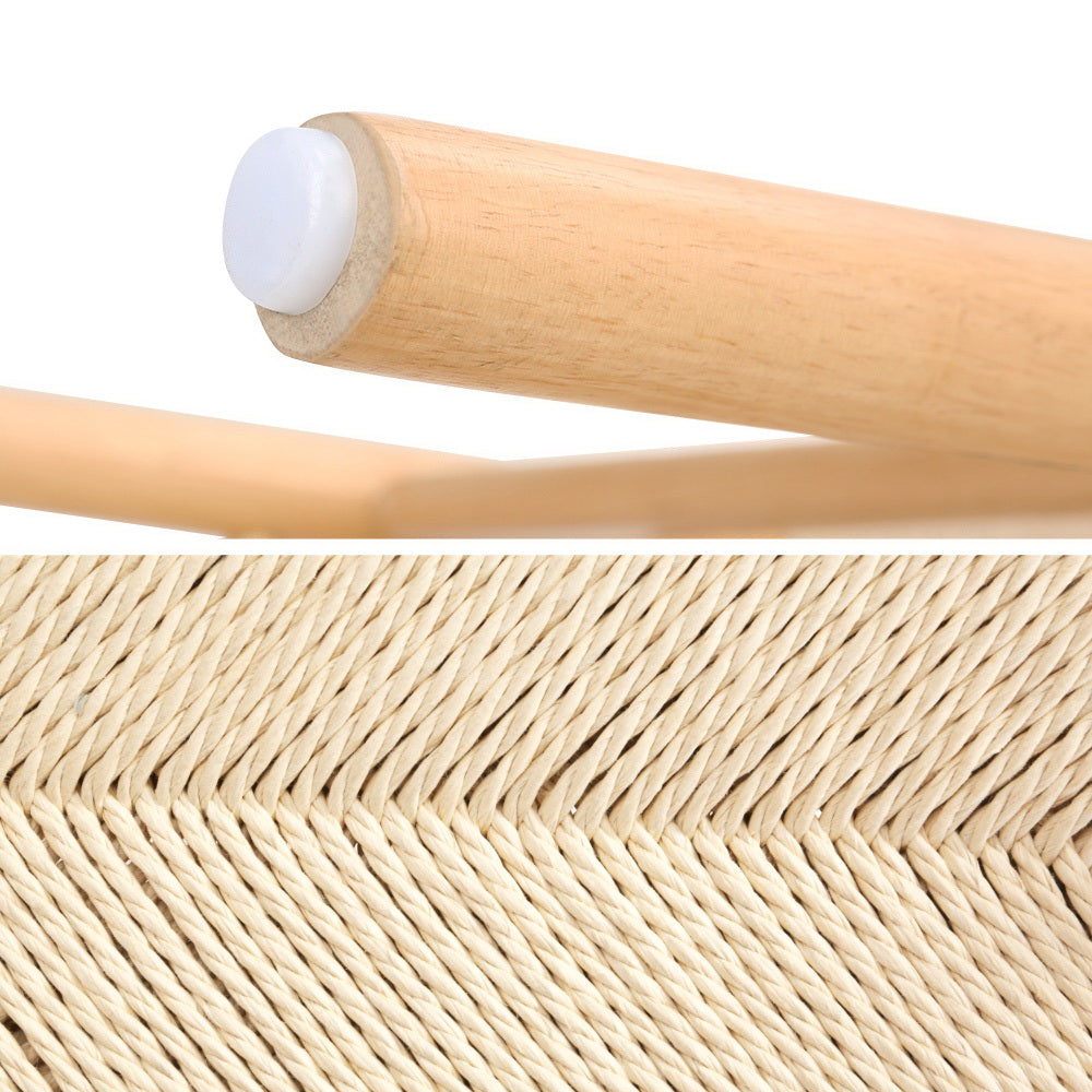 Artiss Dining Chair Wooden Rattan Seat Wishbone Back-Furniture > Dining-PEROZ Accessories