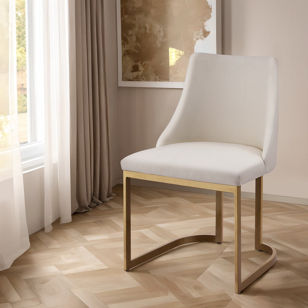 Artiss Dining Chairs Set of 2 Linen Fabric Frame Beige-Furniture > Dining-PEROZ Accessories