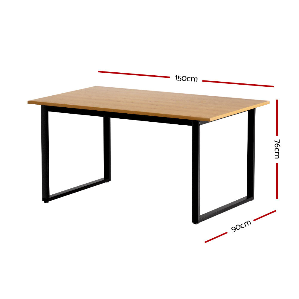 Artiss Dining Table 6 Seater Kitchen Cafe Rectangular Wooden Table 150CM-Furniture > Dining-PEROZ Accessories