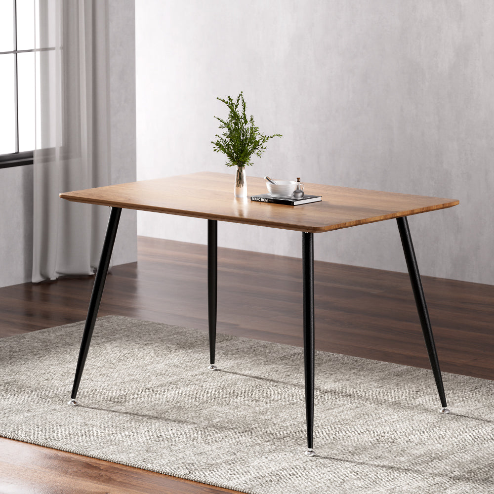 Artiss Dining Table 4 Seater Kitchen Cafe Wooden Table Rectangular 120CM-Furniture > Dining-PEROZ Accessories