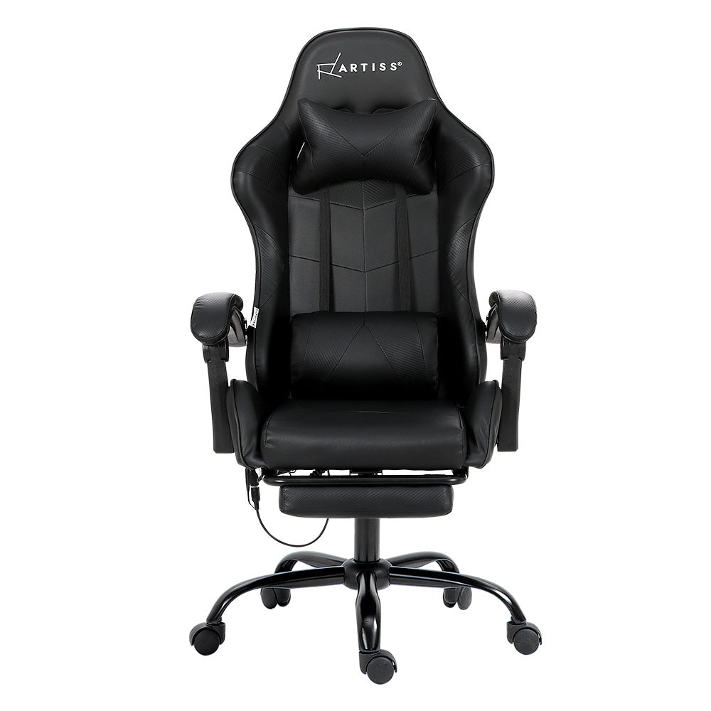 Artiss 6 Point Massage Gaming Office Chair Footrest Black-Furniture > Office-PEROZ Accessories