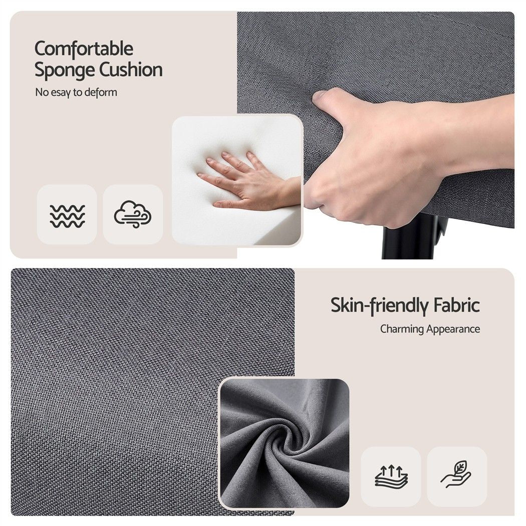 Artiss Gaming Office Chair Fabric Ergonomic with 2 Point Message Grey-Furniture > Office > Office & Desk Chairs-PEROZ Accessories