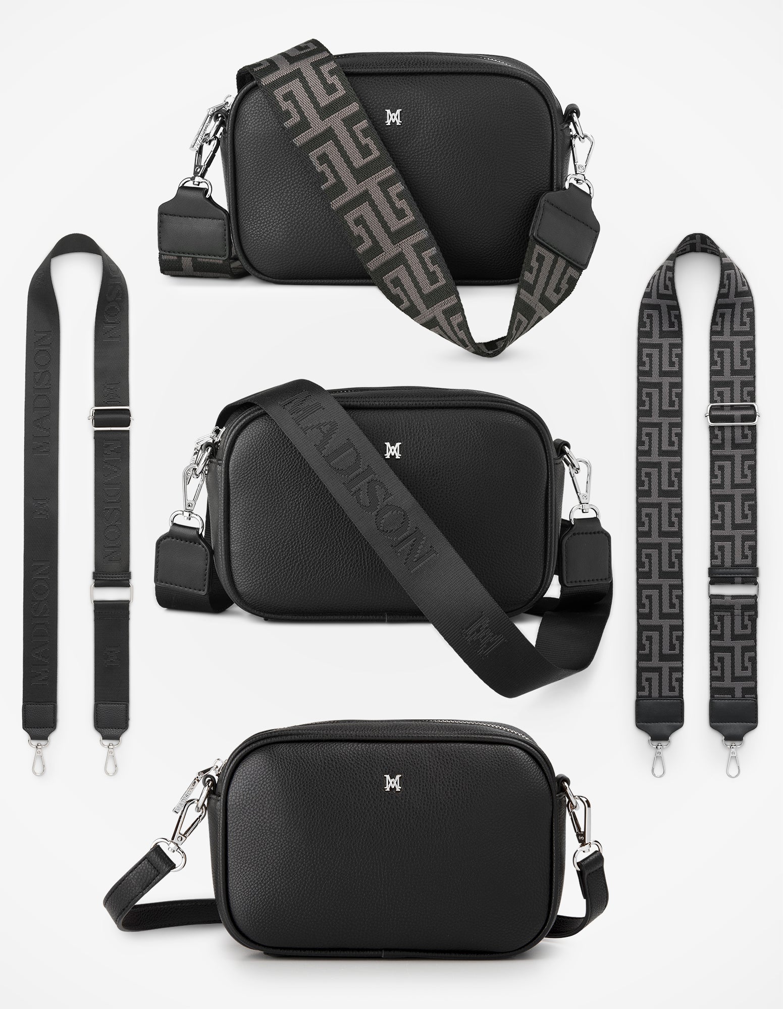 Monica Crossbody Bag & 3 Straps - One Bag 3 Ways-Handbags-PEROZ Accessories