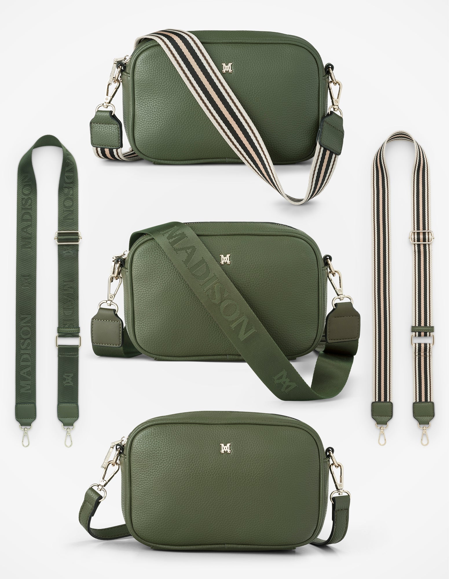 Monica Crossbody Bag & 3 Straps - One Bag 3 Ways-Handbags-PEROZ Accessories