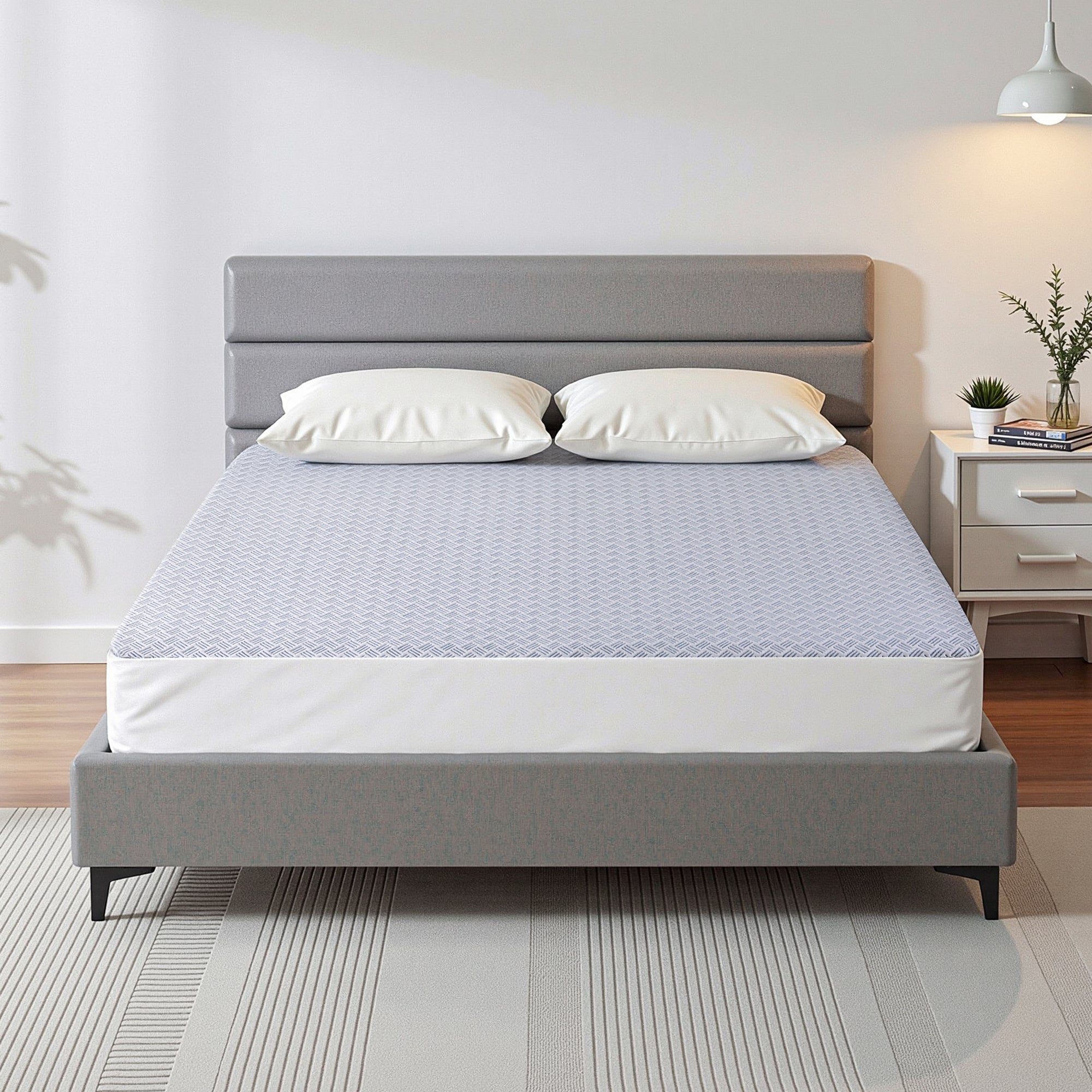 Giselle Cooling Mattress Protector Waterproof Deep Pocket Fitted Cover Queen-Home & Garden > Bedding > Mattress Protectors-PEROZ Accessories