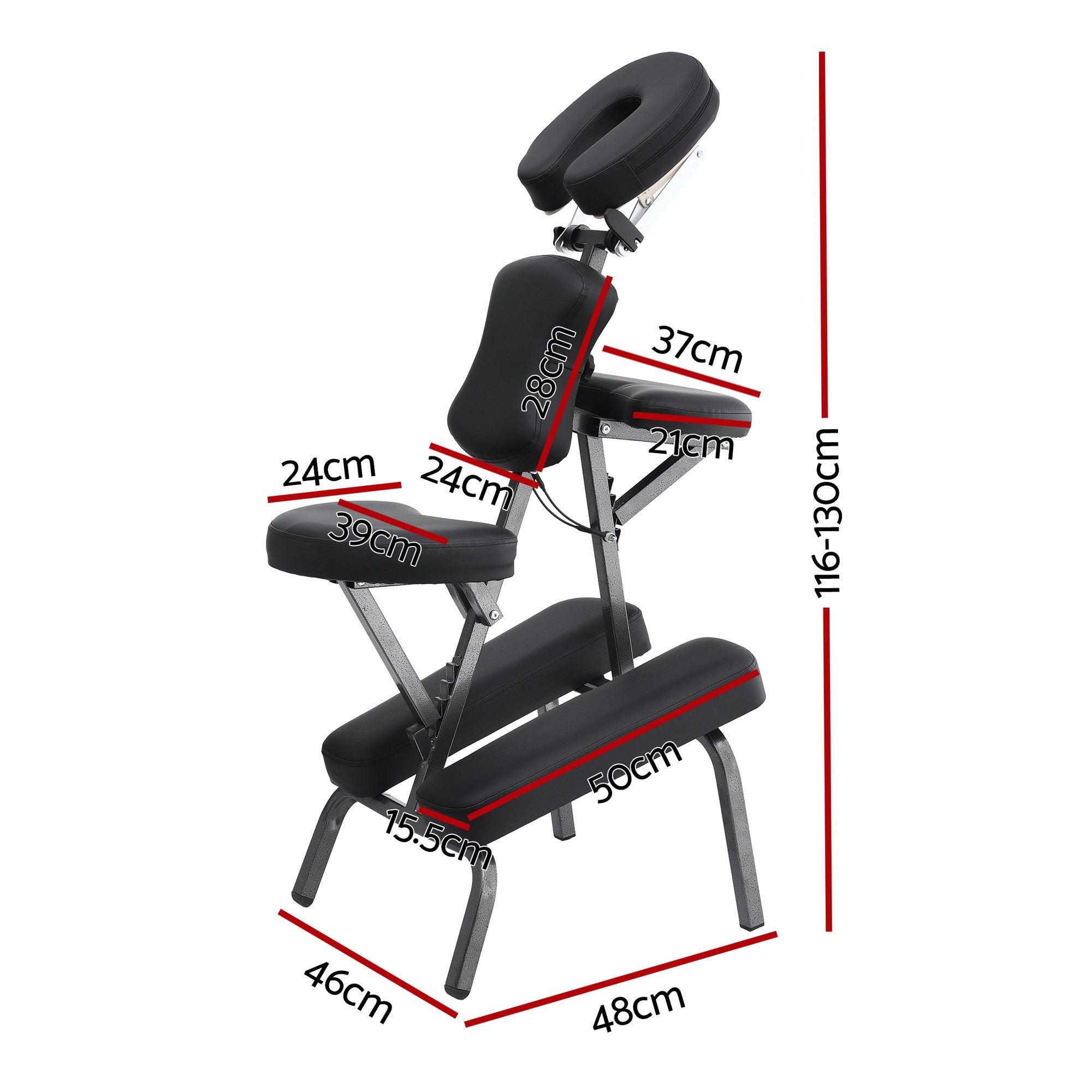 Zenses Portable Massage Chair Lightweight Folding Tattoo Lash Beauty Bed-Furniture > Bar Stools & Chairs > Massage Chairs-PEROZ Accessories