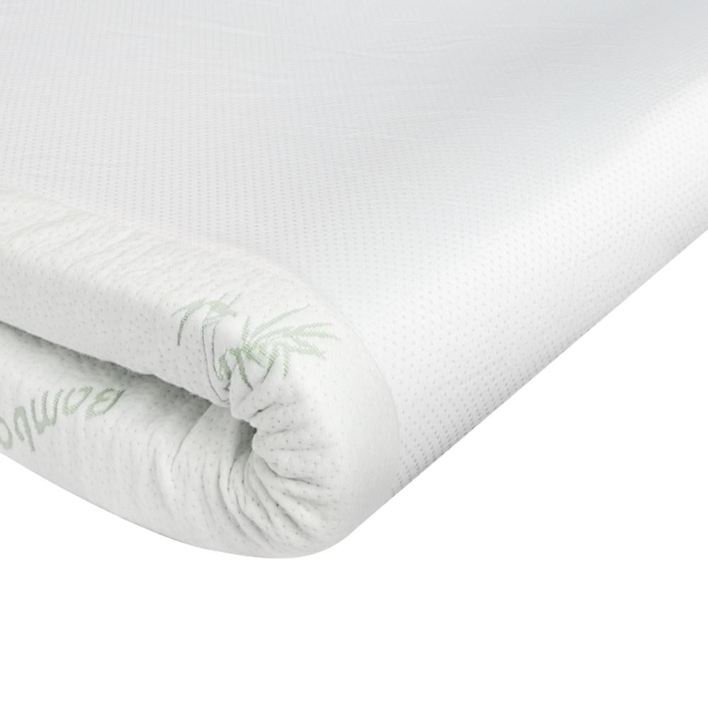 Bedra King Single 8CM Memory Foam Mattress Topper Cool Gel Bed Bamboo Cover 7-Zone-Memory Foam Mattress Topper-PEROZ Accessories