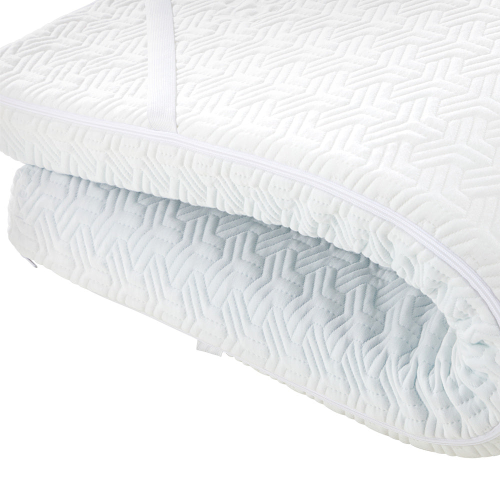 Bedra Memory Foam Mattress Topper Reversible Cool Gel 10cm Double-Mattress Toppers-PEROZ Accessories