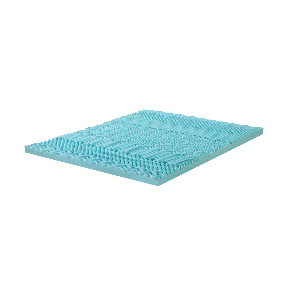 Bedra Memory Foam Mattress Topper Cool Gel Bamboo Cover 7-Zone 8CM King-Mattress Toppers-PEROZ Accessories