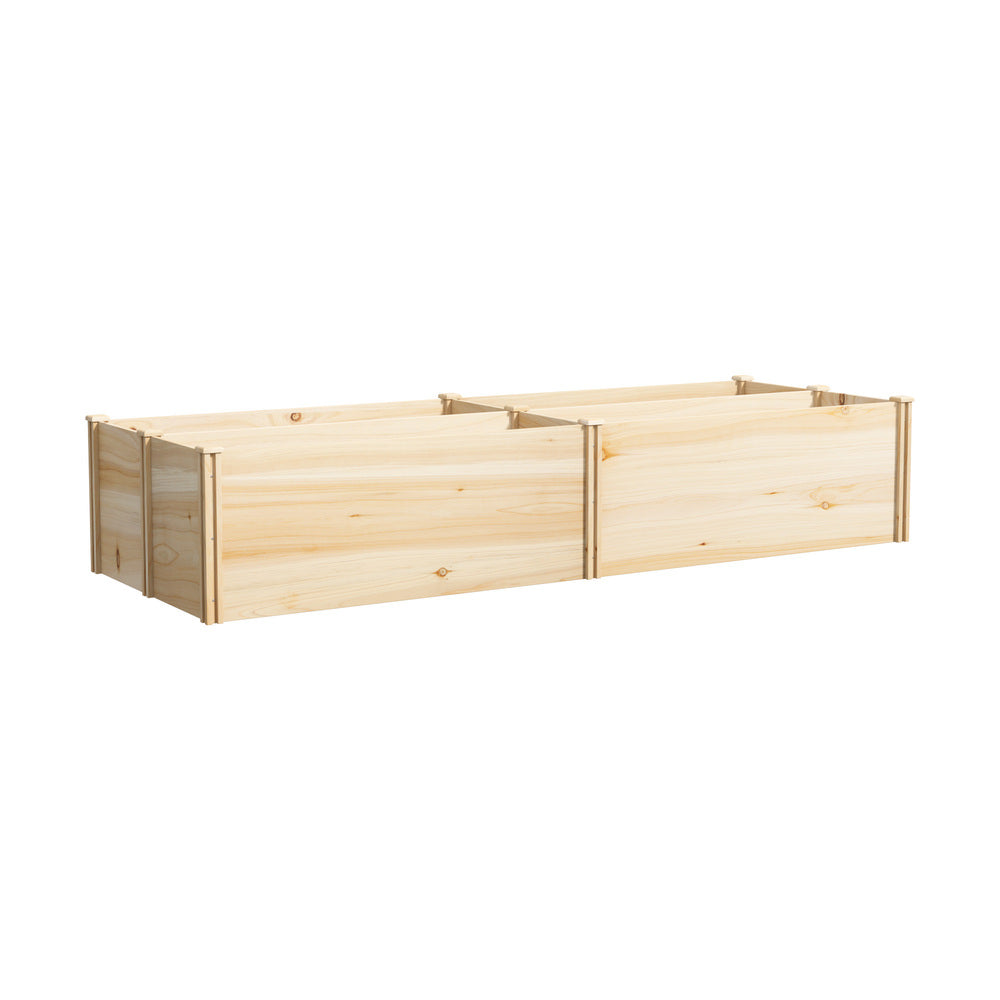Livsip Garden Bed Set of 4 Raised Wooden Planter 120x45x45cm-Garden Bed-PEROZ Accessories