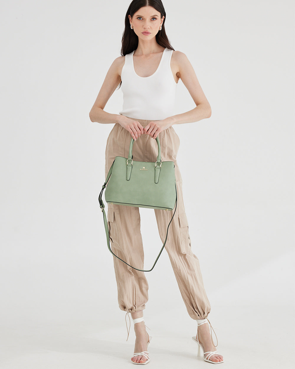 Eve Zip Top Satchel Bag + Aztec Bag Strap-Handbags-PEROZ Accessories