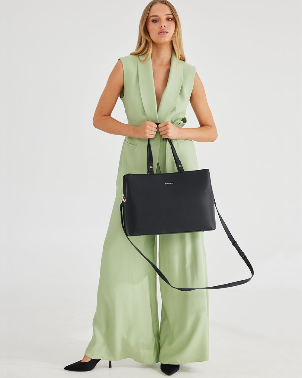 Kate Laptop Tote Work Bag With Crossbody Strap-Tote Bags-PEROZ Accessories
