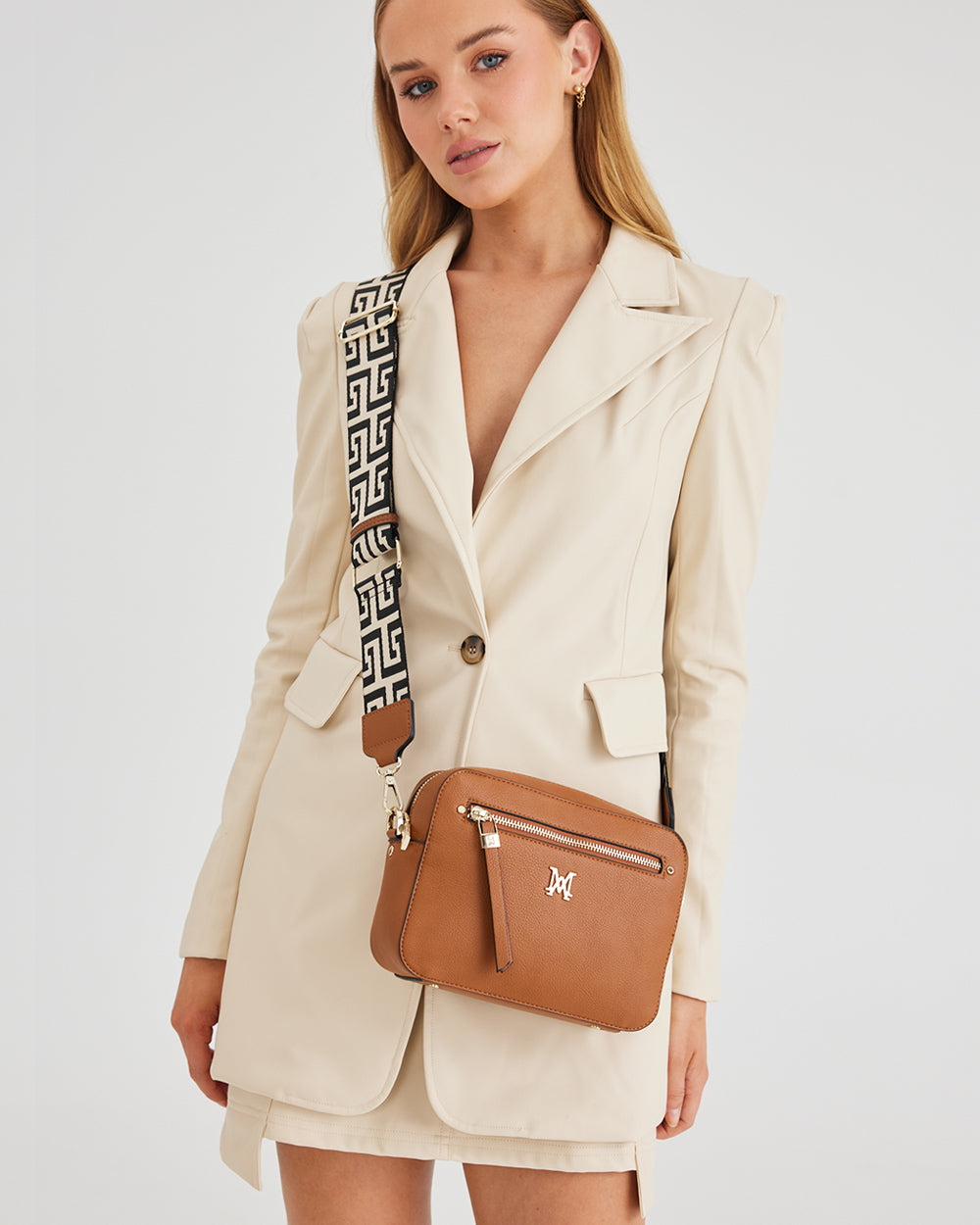 Molly Camera Crossbody Bag + Graphic Bag Strap-Handbags-PEROZ Accessories