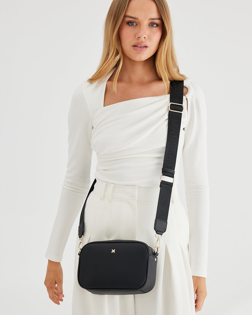 Monica Camera Crossbody Bag + Monogram Bag Strap-Camera Bags-PEROZ Accessories