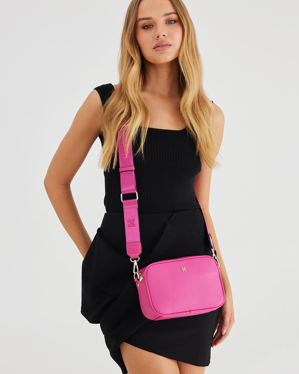 Monica Camera Crossbody Bag + Monogram Bag Strap-Handbags-PEROZ Accessories