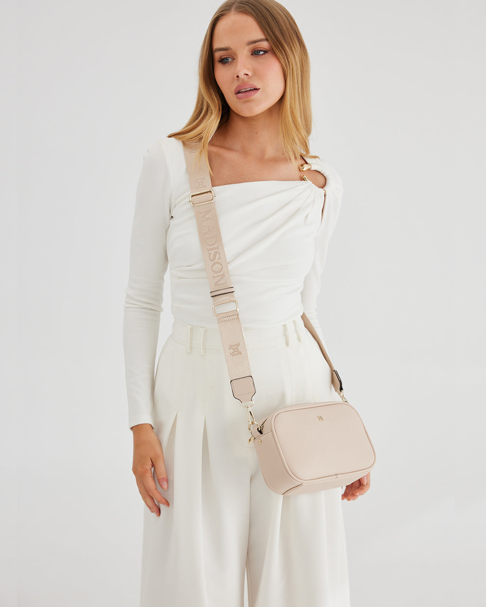 Monica Camera Crossbody Bag + Monogram Bag Strap-Camera Bags-PEROZ Accessories