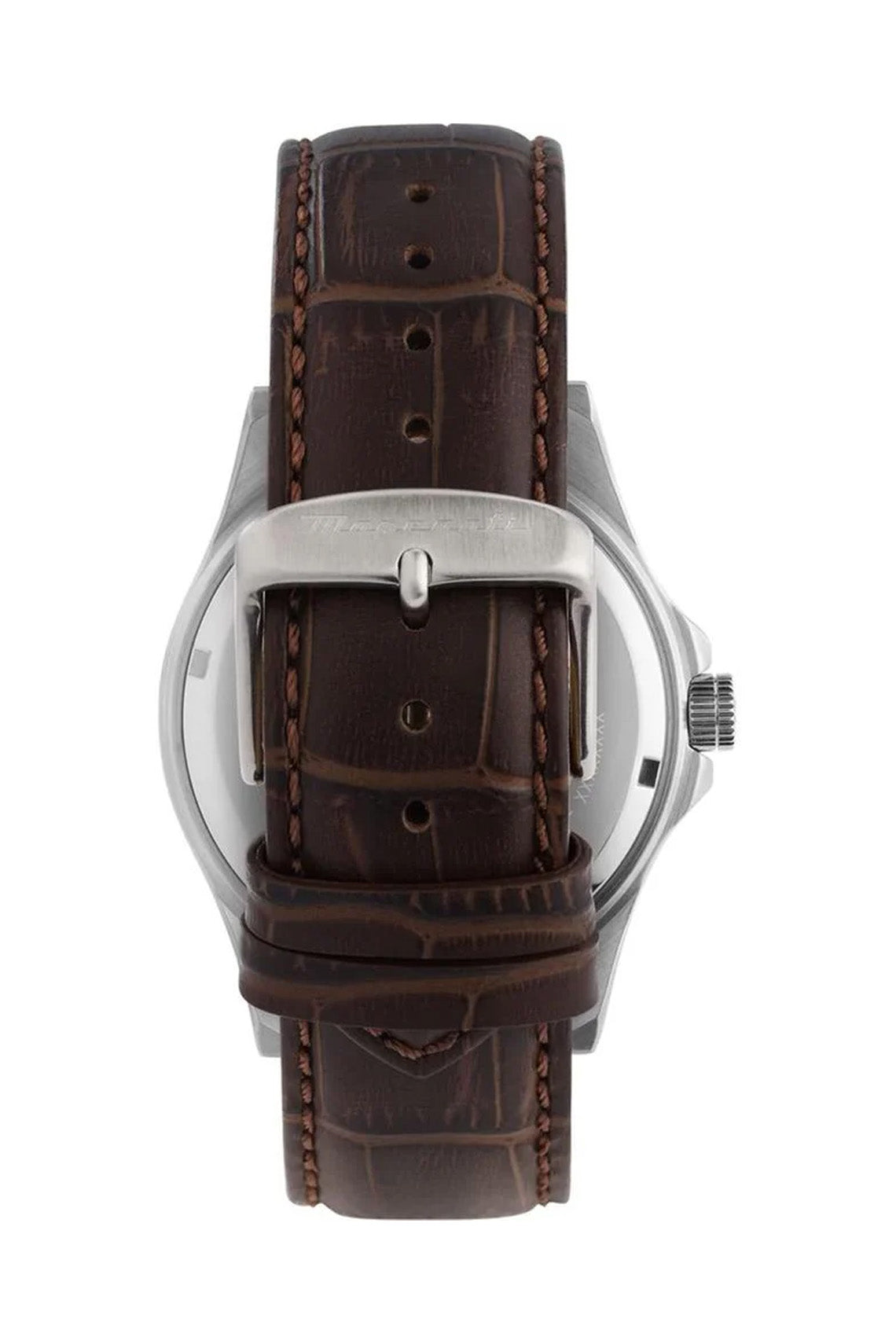 Maserati Competizione 43mm Blue Dial Brown Leather Strap Watch-PEROZ Accessories