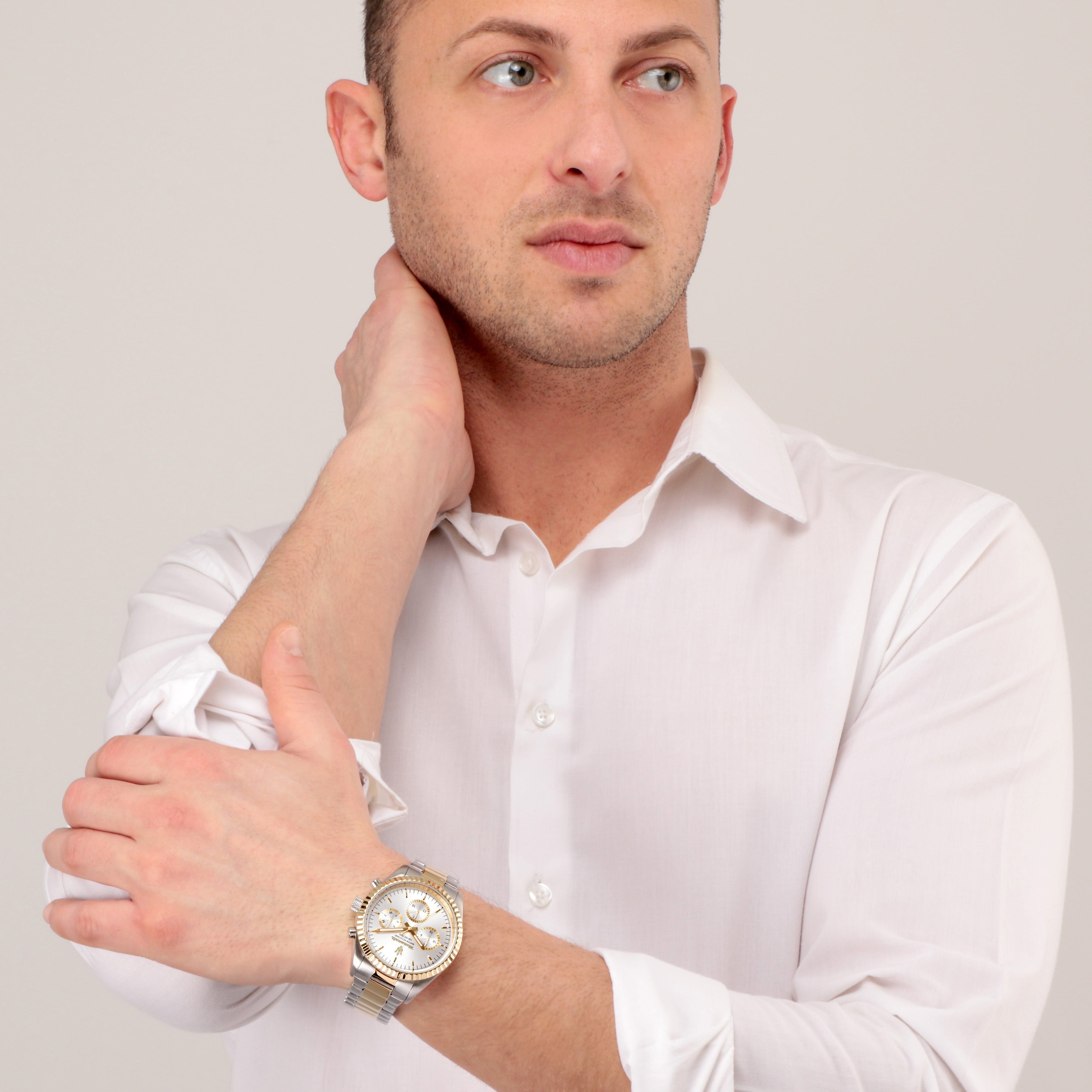 Maserati Competizione 43mm Multifunction Two Tone Chronograph-PEROZ Accessories