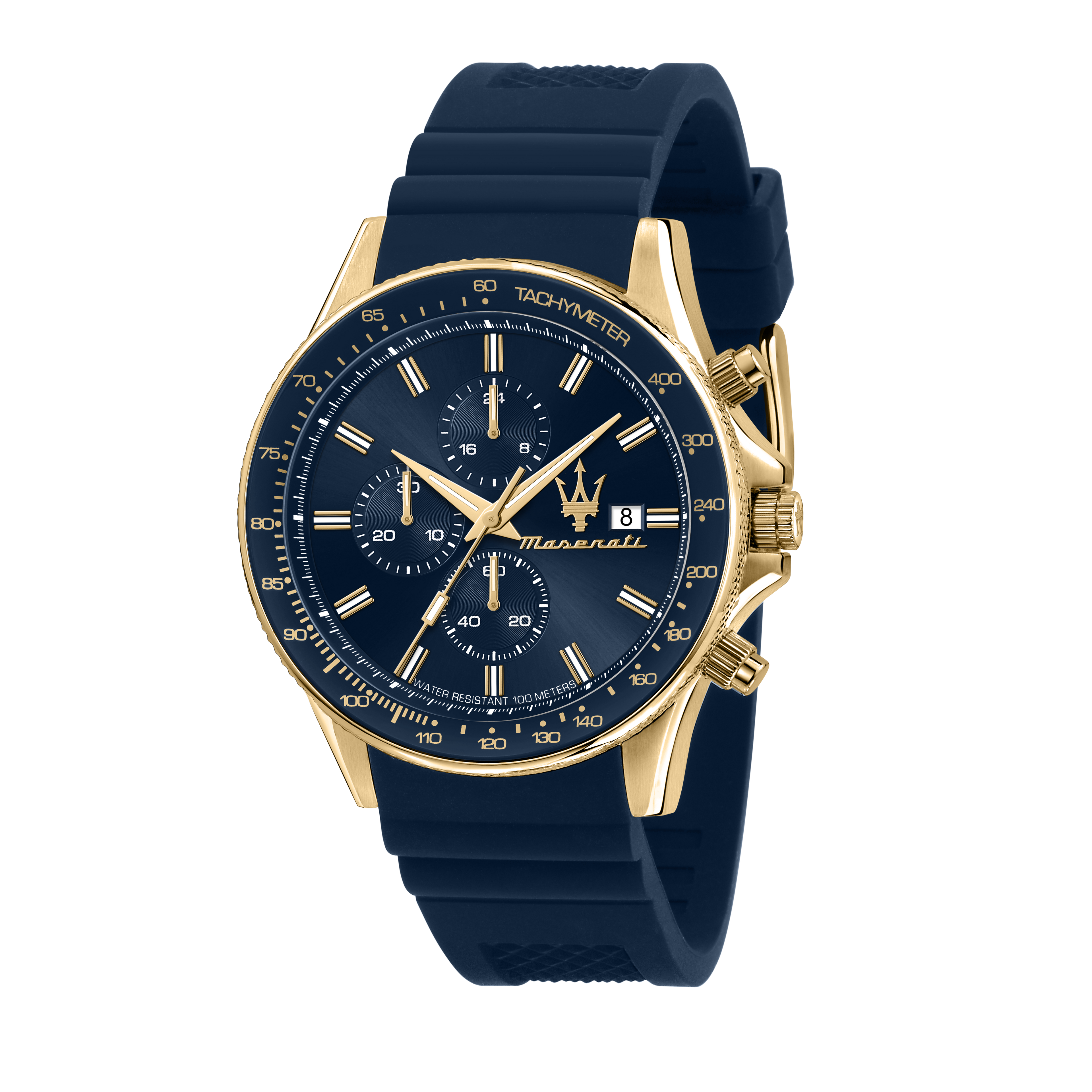 Maserati Sfida 44mm Blue Gold Chronograph Watch-PEROZ Accessories