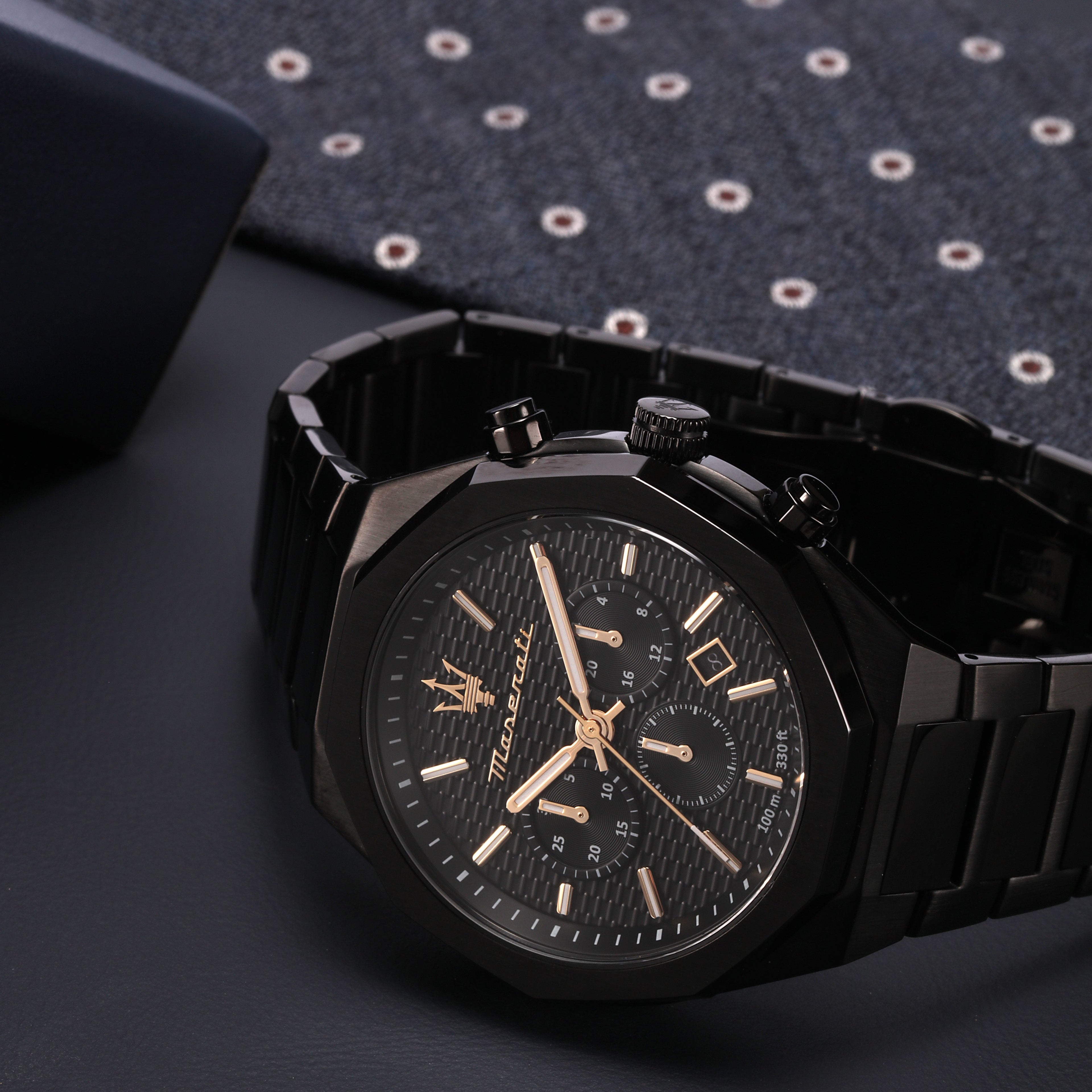 Maserati Stile 45MM Black Watch-PEROZ Accessories