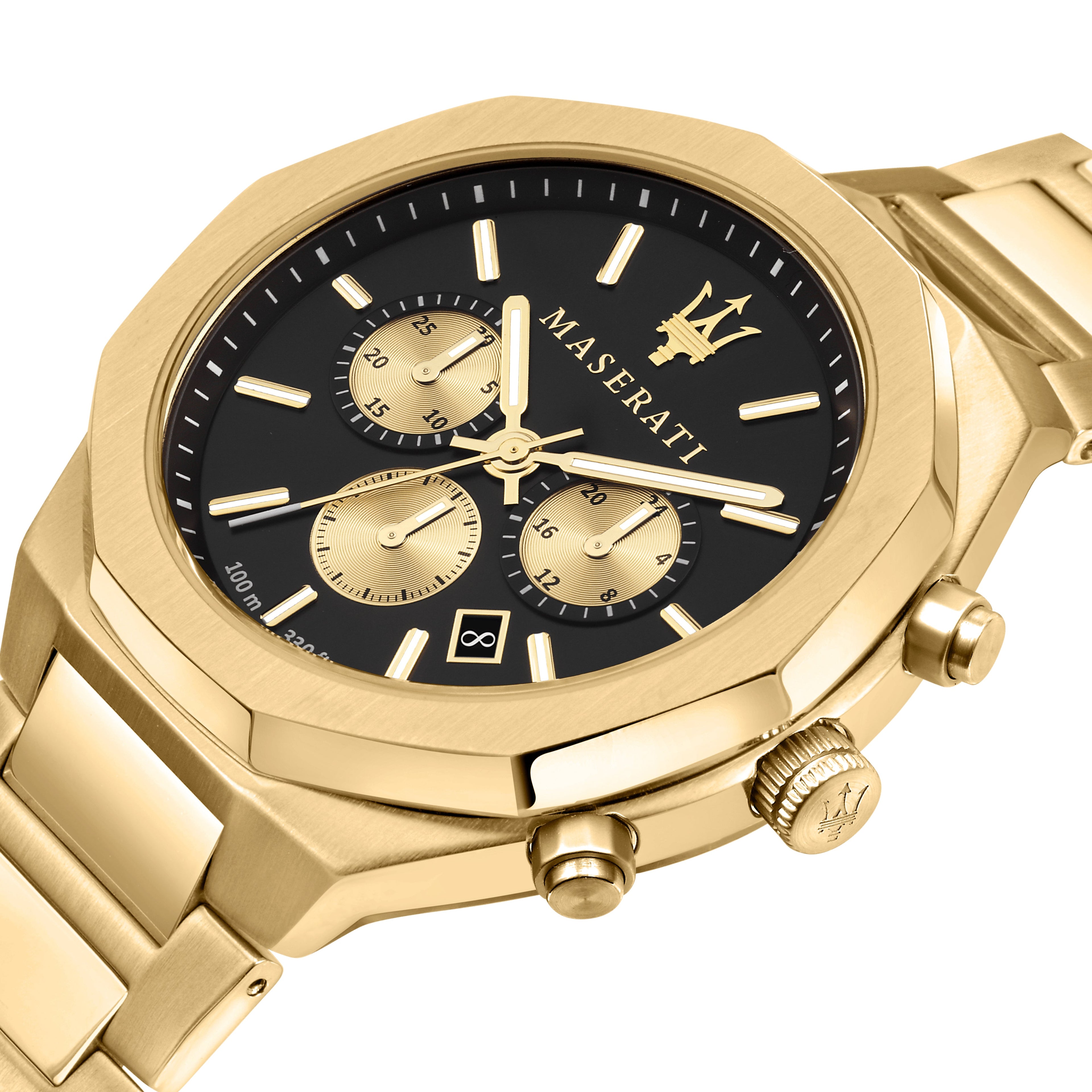 Maserati Stile Gold Chronograph Watch-PEROZ Accessories