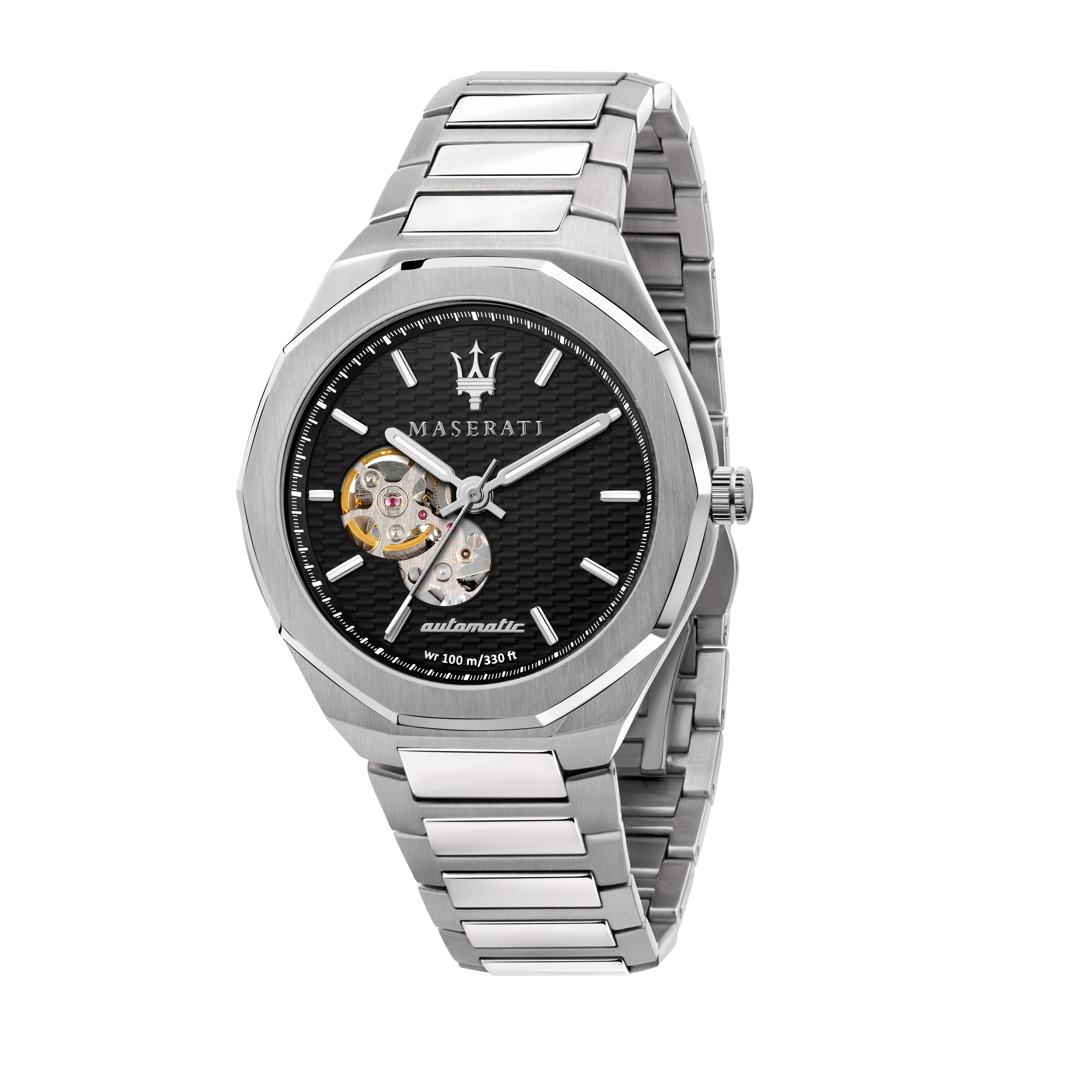 Maserati Stile Open Heart 45mm Silver Watch-PEROZ Accessories