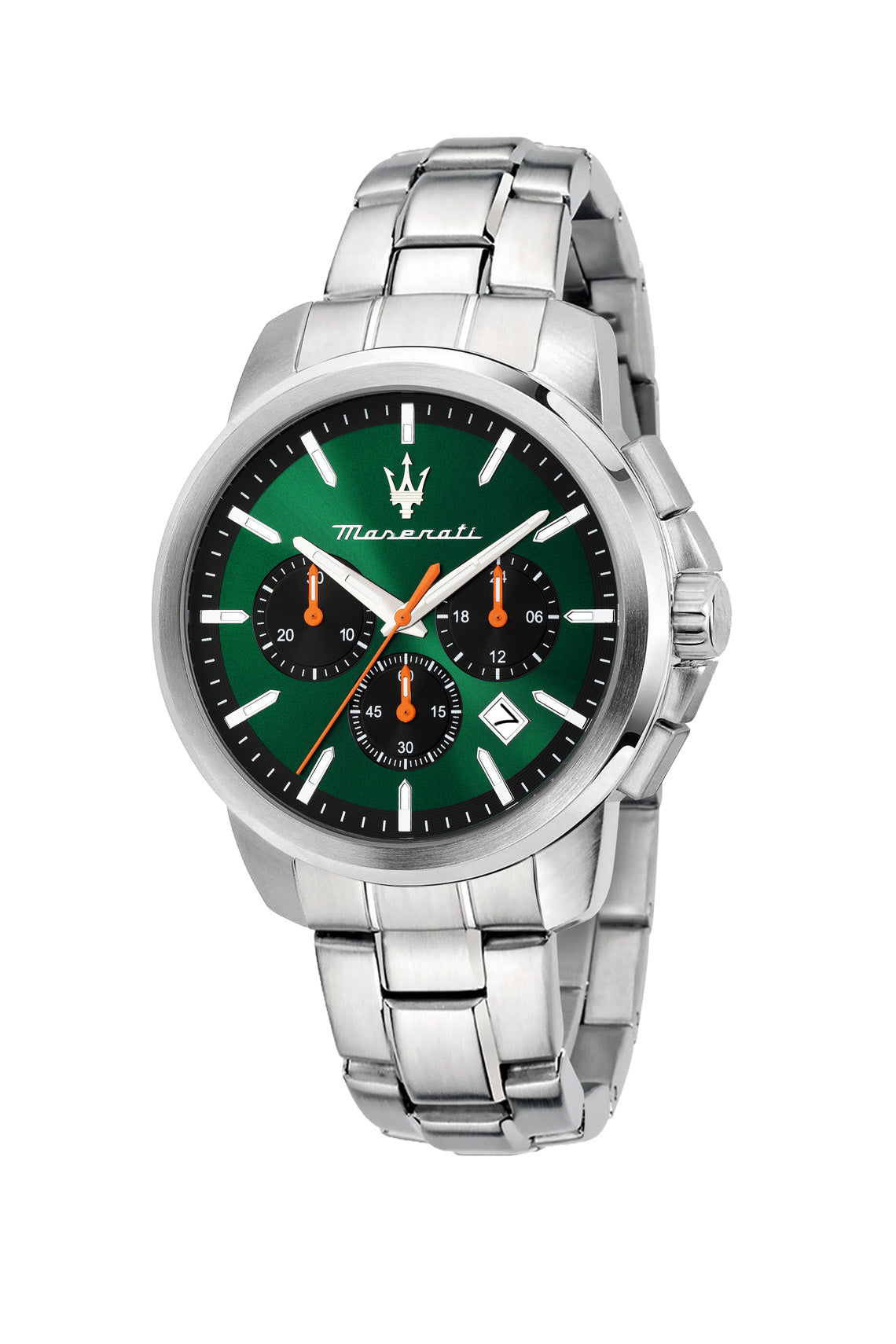 Maserati Successo 42mm Chrono Green Dial Stainless Steel Strap Watch-PEROZ Accessories