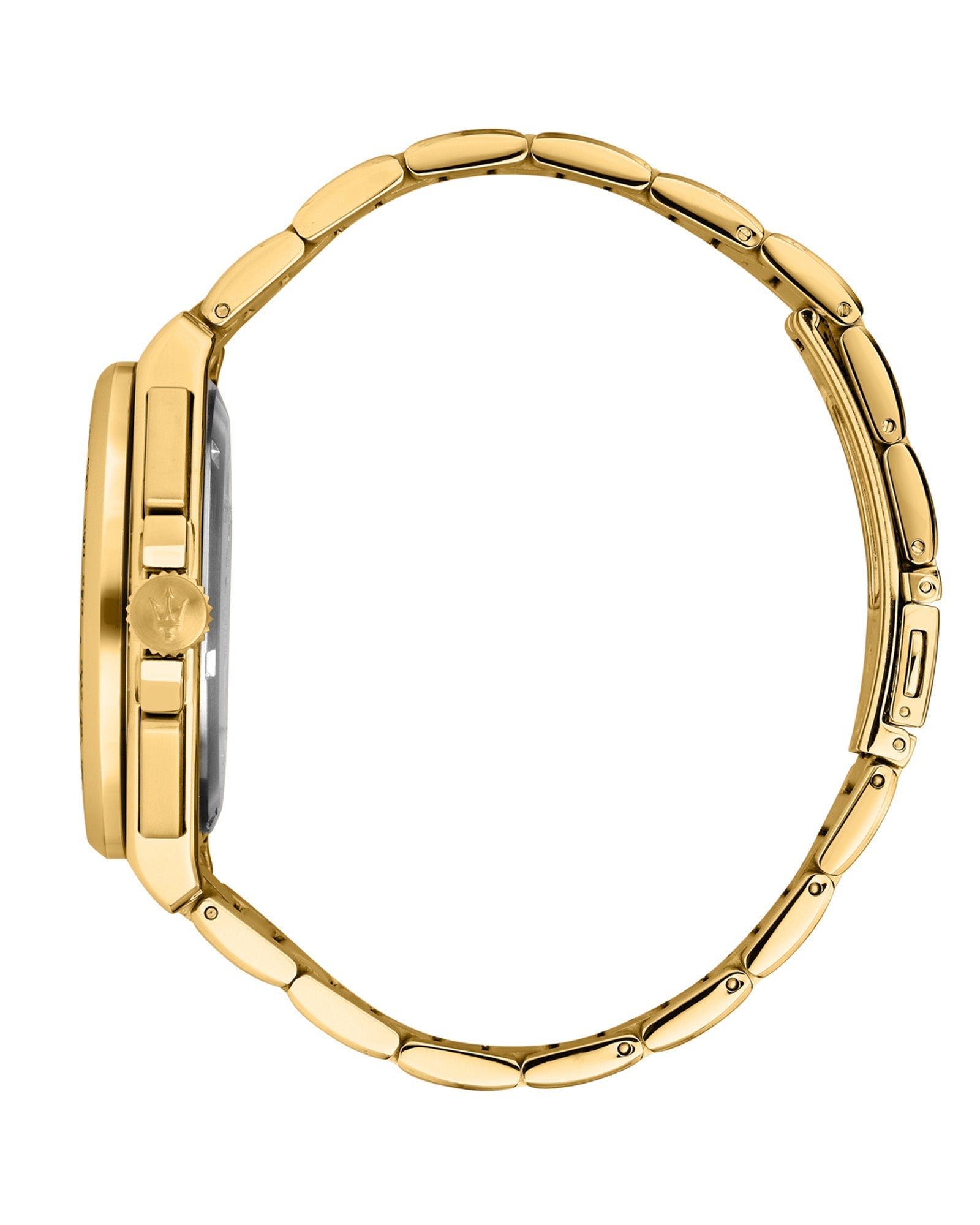 Maserati Velocita 43mm Chrono Blue Dial Gold Stainless Steel Strap Watch-PEROZ Accessories