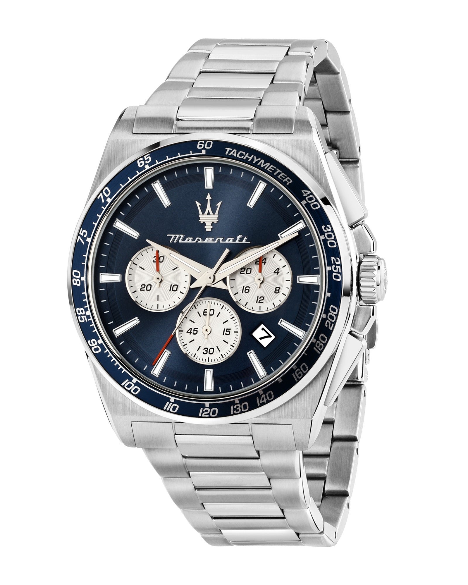Maserati Velocita 43mm Chrono Blue Dial Stainless Steel Strap Watch-PEROZ Accessories