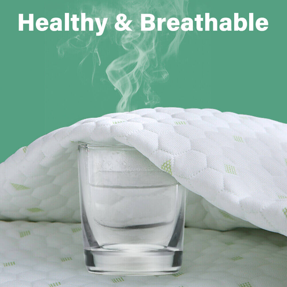 Mattress Protector Bamboo Cotton Mattress Cover Waterproof S Fitted Cover-Furniture > Mattresses > Mattress Toppers-PEROZ Accessories