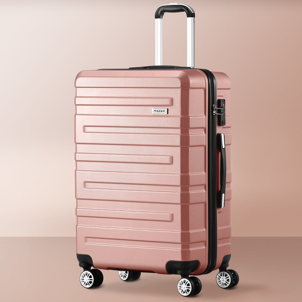 Mazam 28" Luggage Suitcase Trolley Set Travel TSA Lock Pink-Luggage Sets-PEROZ Accessories