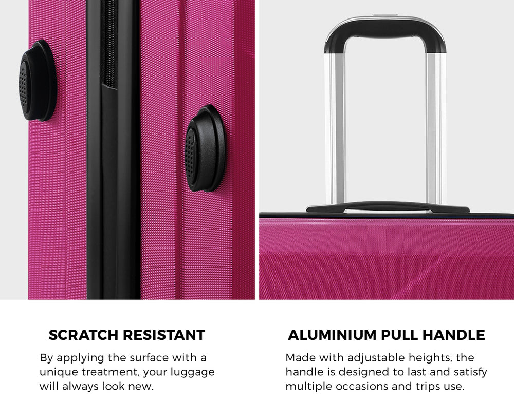 Mazam 28" Luggage Suitcase Trolley Set Travel TSA Lock Red-Luggage Sets-PEROZ Accessories