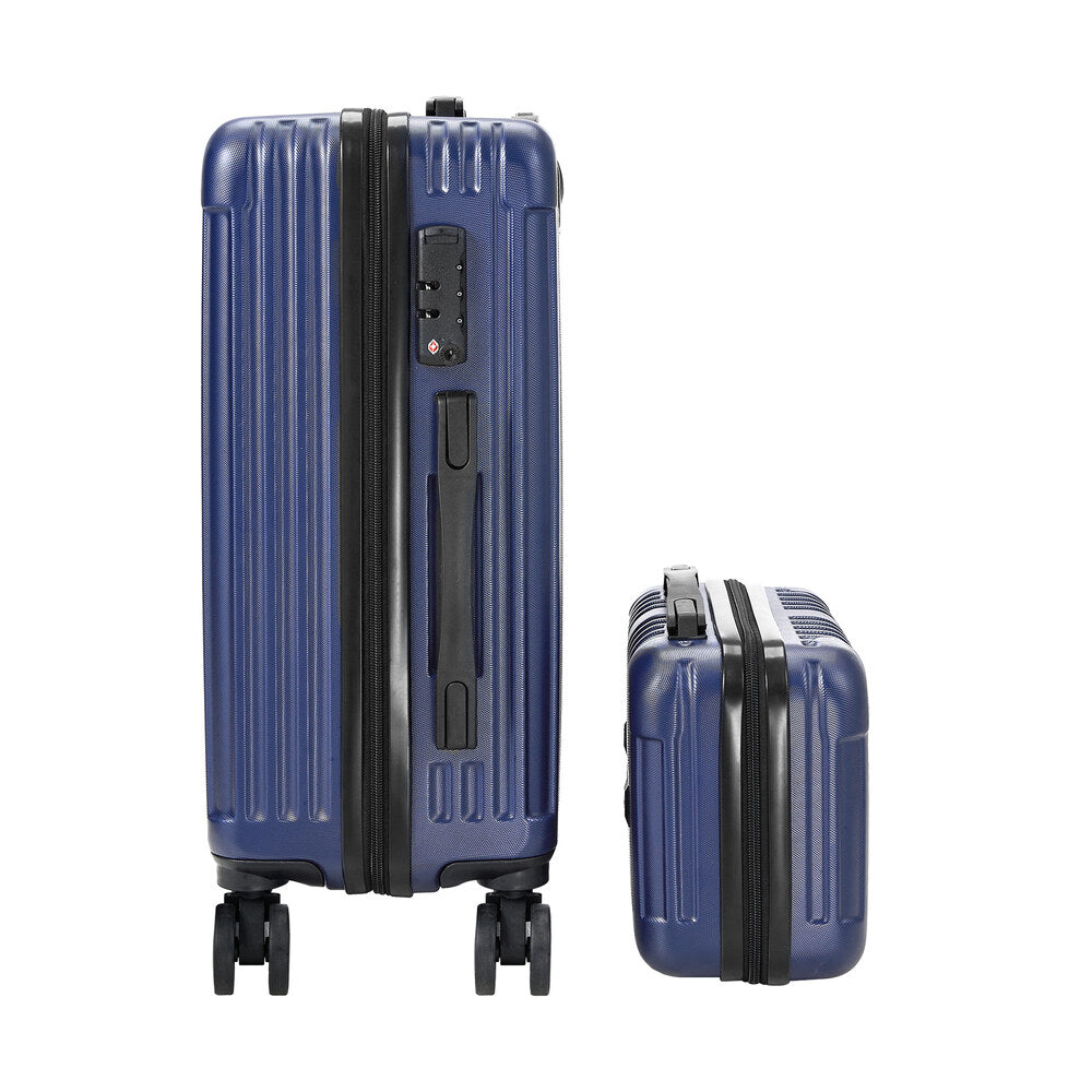 Mazam 2PCS Luggage Suitcase Trolley Set Carry On TSA Hard Case Navy-Luggage Setss-PEROZ Accessories
