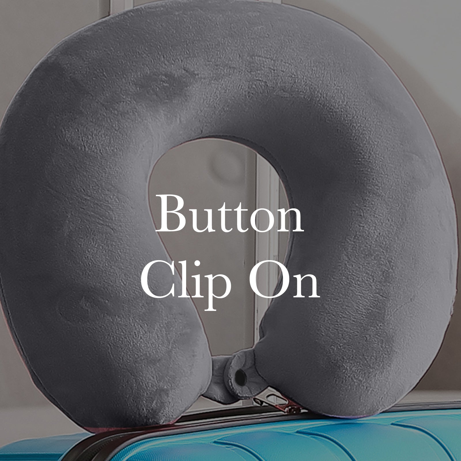 Milano Decor Memory Foam Travel Neck Pillow With Clip Cushion Support Soft Grey-Home & Garden > Bedding > Pillows-PEROZ Accessories