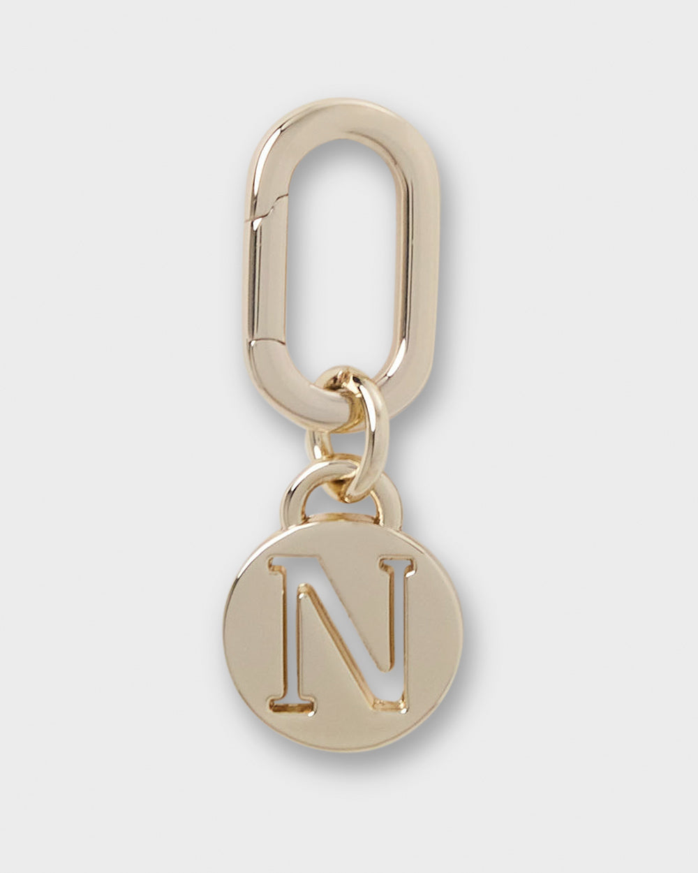 Letter N Charm With Oval Hinge Ring Cip-Accessories-PEROZ Accessories