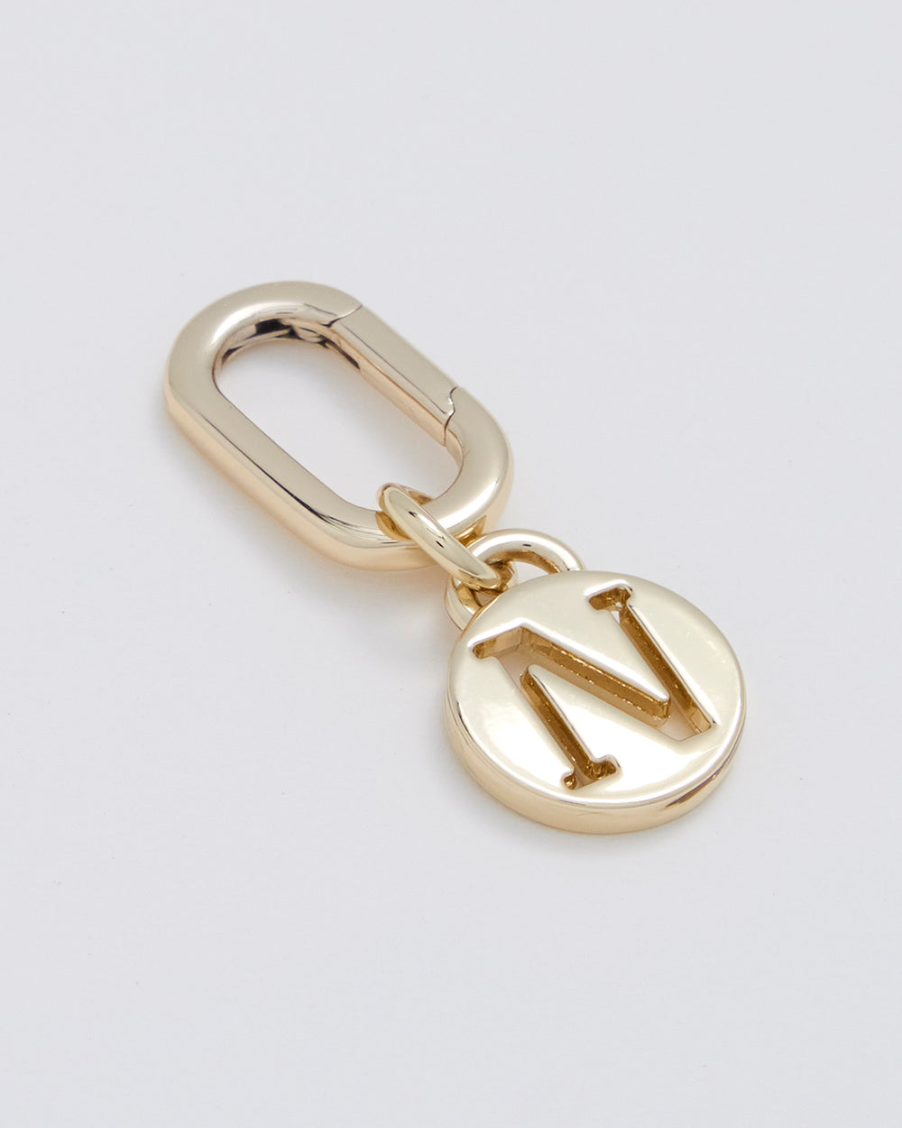 Letter N Charm With Oval Hinge Ring Cip-Accessories-PEROZ Accessories