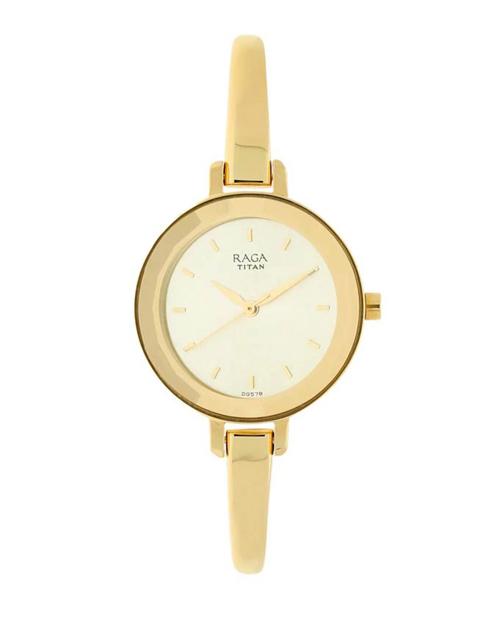 Titan Raga Viva Champagne Dial Women Watch With Metal Strap-PEROZ Accessories